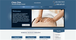Desktop Screenshot of chrischinmassage.com.au